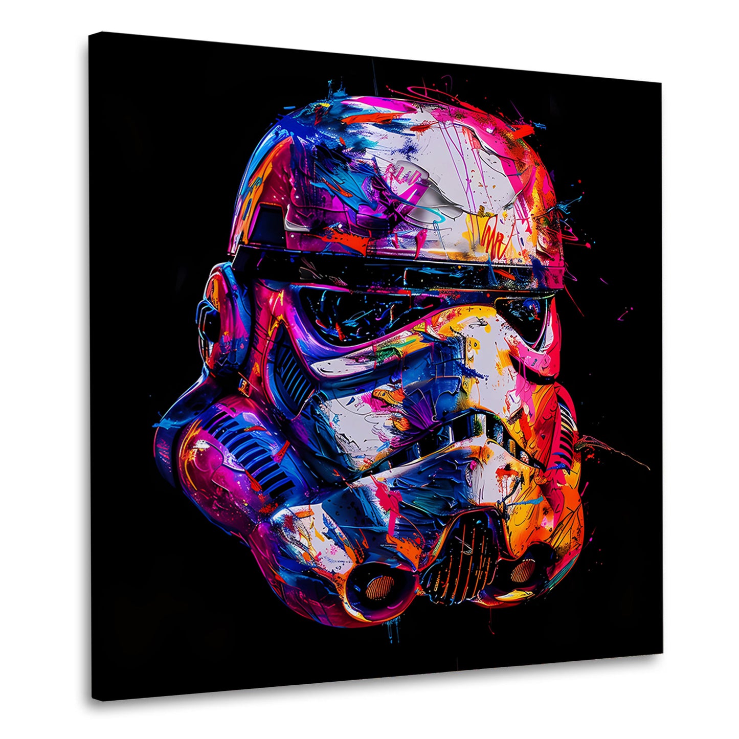 Sci-Fi Helm Pop Art Soldatenhelm Wandbild