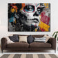 Totenkopf Make-up Calavera Gesicht Pop Art Wandbild