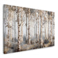 Waldlandschaft mit Birken helle Baumstämme abstrakt Natur Wandbild