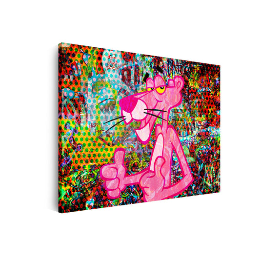 Wandbild Kunstwerk Cool Panther Pop Art Comic