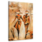 Spaziergang Couple In Love, Abstrakt Wandbild Kunstwerk