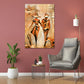 Spaziergang Couple In Love, Abstrakt Wandbild Kunstwerk
