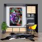 Wandbild Kunstwerk Französische Bulldogge Abstract Colour Tiere, Pop Art