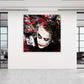 Joker Pop Art Abstract Style, Comic Wandbild Kunstwerk