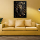 Löwe Gold Style Wandbild Kunstwerk