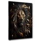 Löwe Gold Style Wandbild Kunstwerk