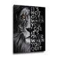 Wandbild Kunstwerk Löwe It Is Not Over When You Lose Yellow Eyes, Motivation