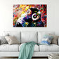 Wandbild Kunstwerk Pop Art Headphone Monkey