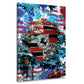 Wandbild Kunstwerk Porsche Blue Style, Pop Art