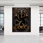 Snake Gold Abstract Wandbild Kunstwerk