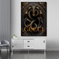 Snake Gold Abstract Wandbild Kunstwerk