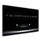 Sportwagen It All Starts With A Dream Wandbild Kunstwerk